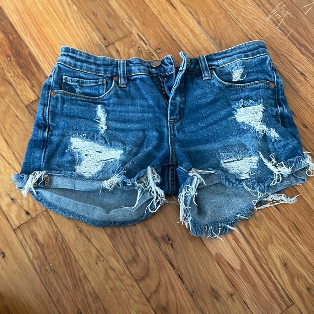 Size 25 Distressed jean shorts from BLANK NYC